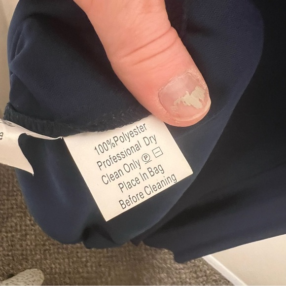 Jadore Evening Navy Beaded Neckline Gown Size 16 Wedding Gala Prom Pageant Opera - Picture 11 of 13